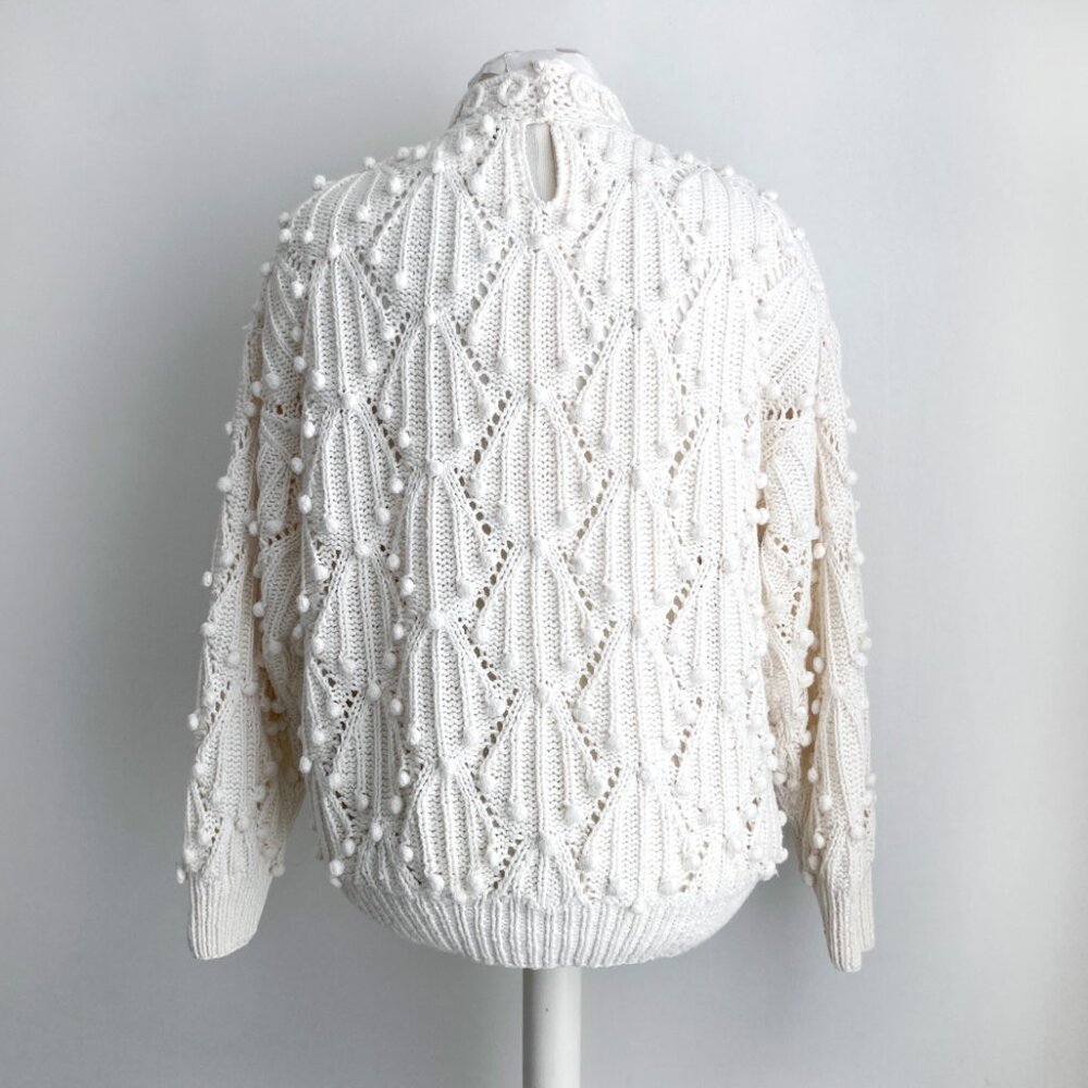 Vintage Bobbled Cotton Sweater by Design Zone Two 1989 - Picture 3 of 11